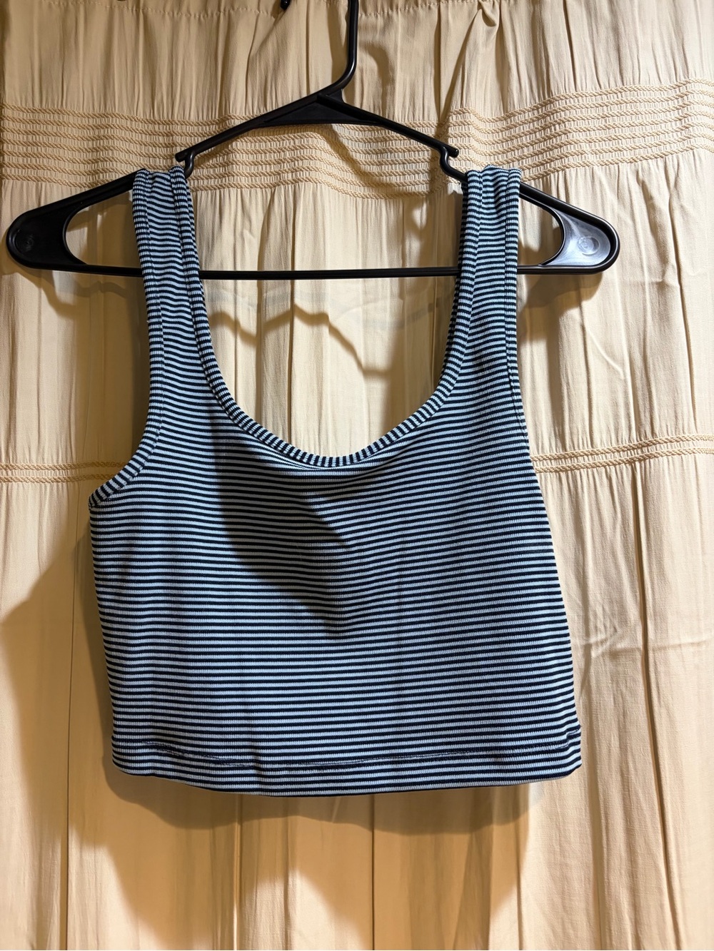 Zara Striped Blue Crop Tank Top - Women